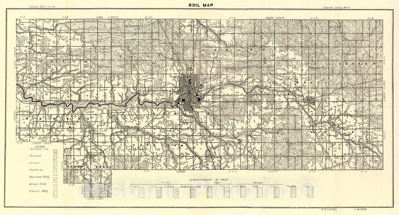 Historic Map : 1915 Soil Map, Howard County : Vintage Wall Art
