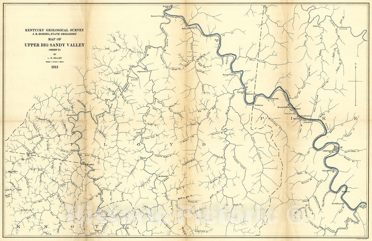 Historic Map : 1913 Sketch Map of a Portion of Rowan County  : Vintage Wall Art