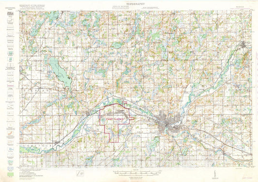 Historic Map : 1918 Camp Custer Quadrangle, Michigan : Vintage Wall Art