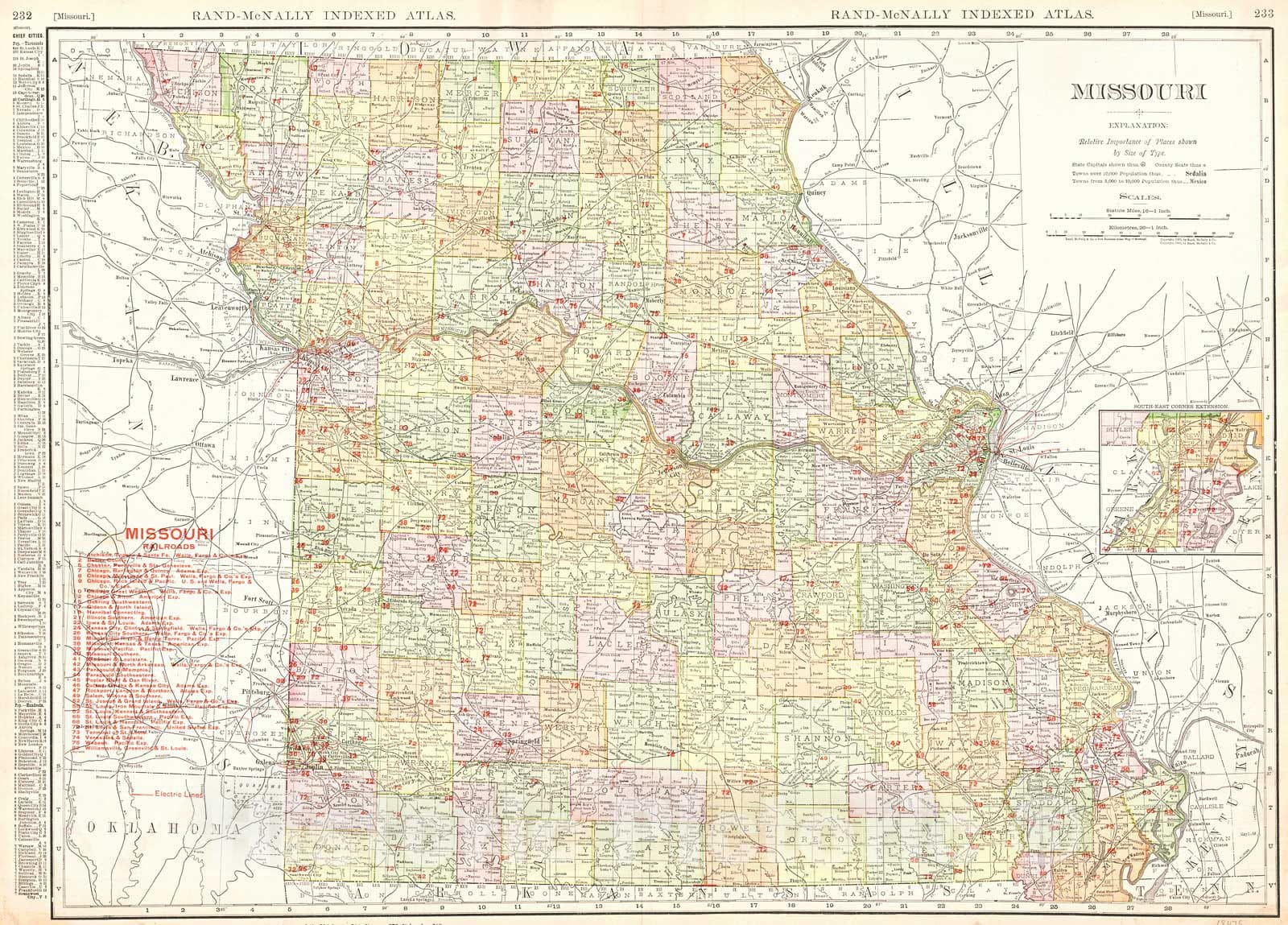 Historic Map : 1910 Missouri : Vintage Wall Art