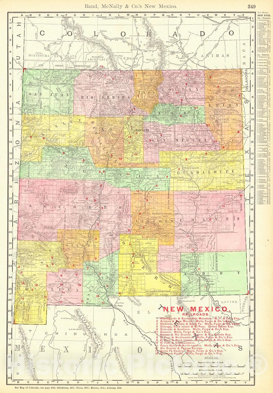 Historic Map : 1903 New Mexico : Vintage Wall Art