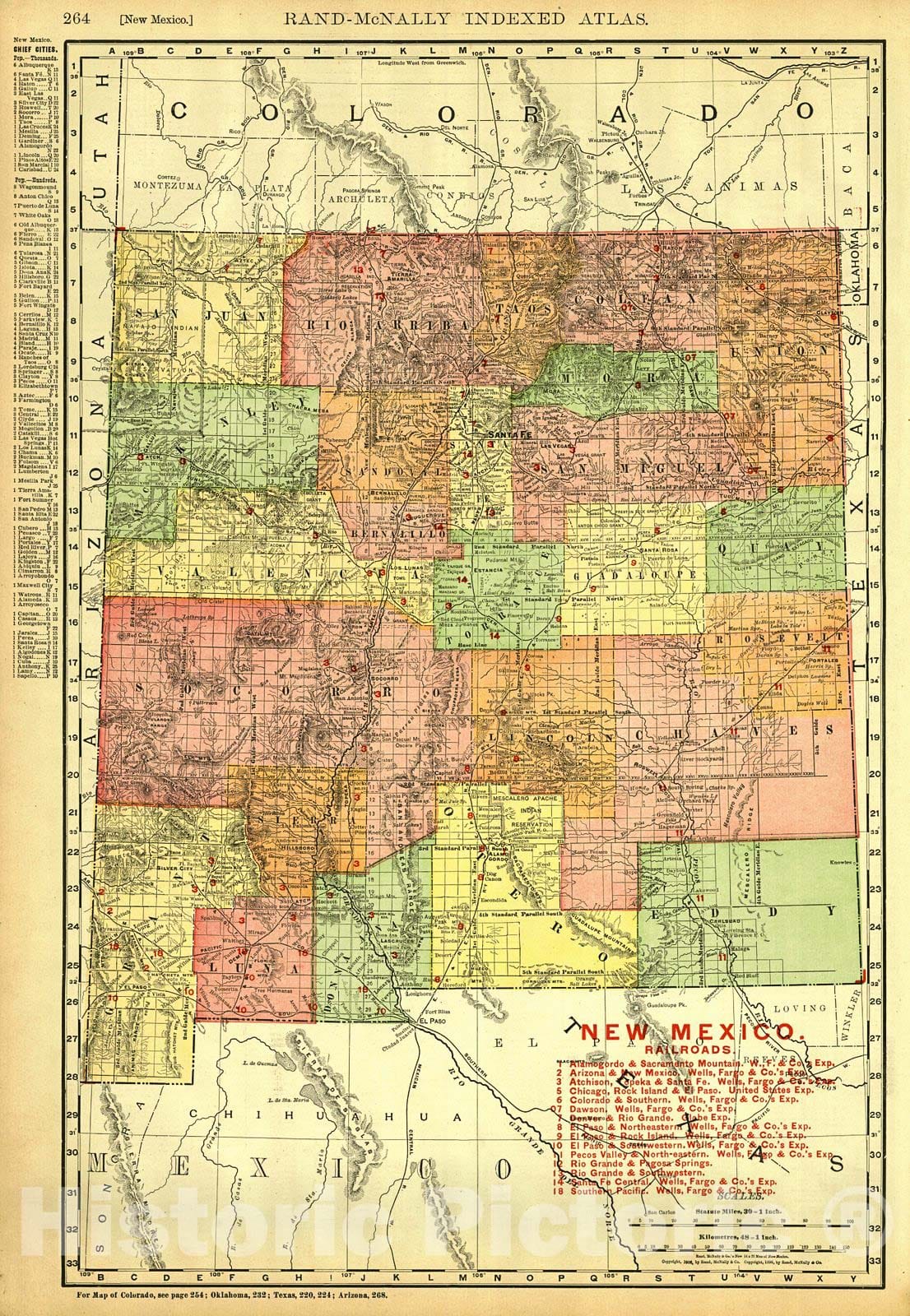 Historic Map : 1906 New Mexico : Vintage Wall Art