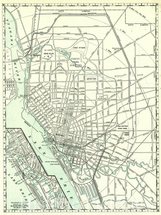 Historic Map : 1889 [Buffalo] : Vintage Wall Art