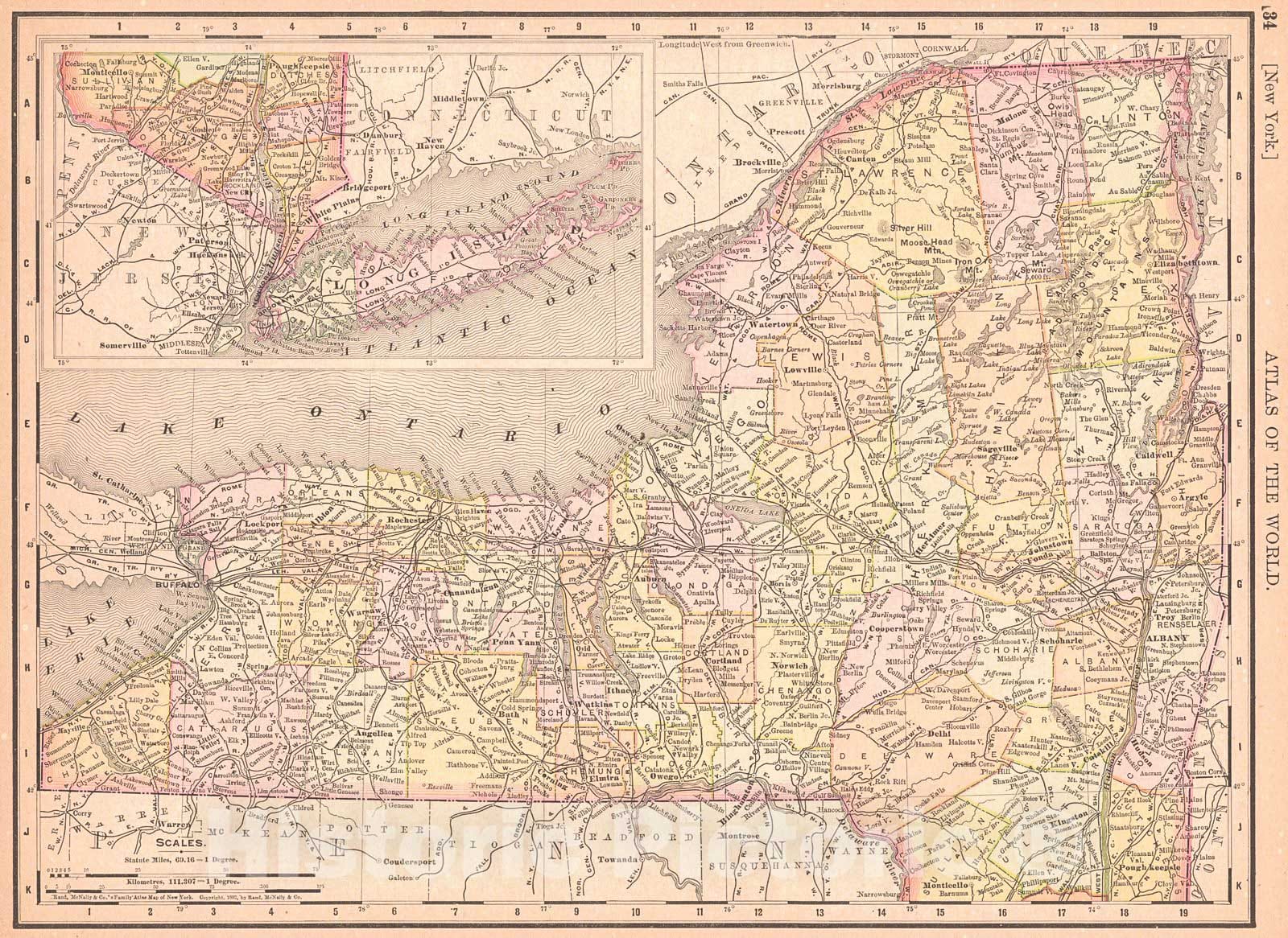 Historic Map : 1893 New York : Vintage Wall Art