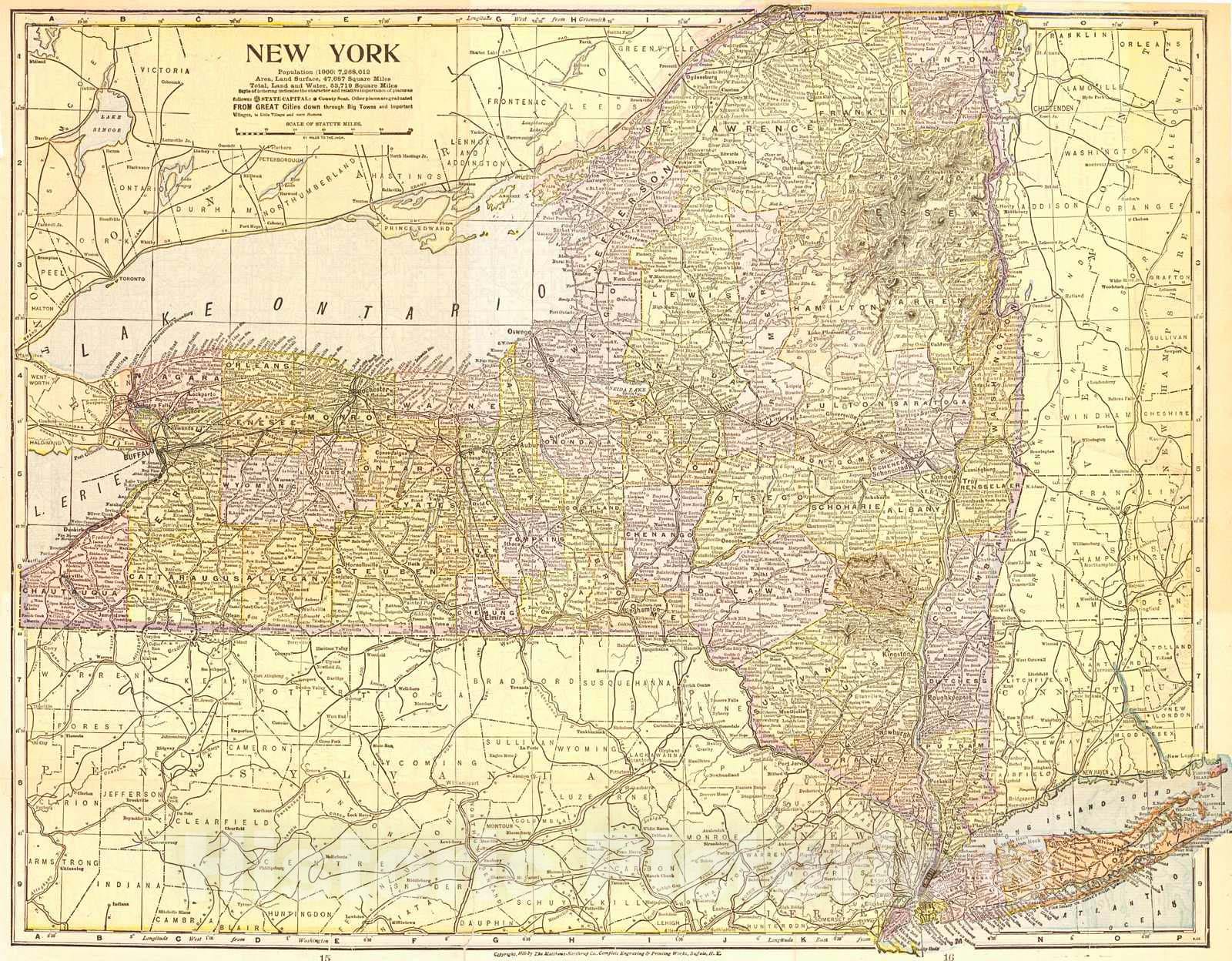 Historic Map : 1899 New York : Vintage Wall Art