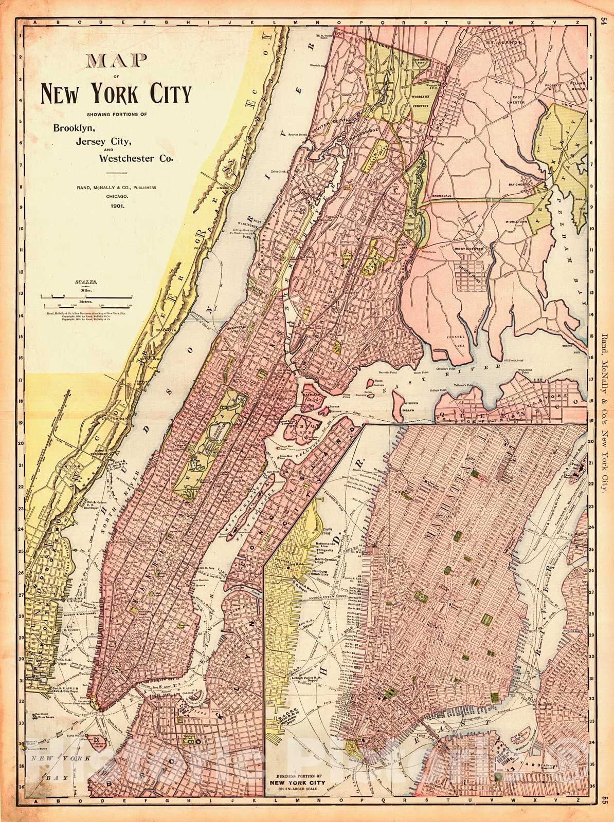 Historic Map : New York, 1901 : Vintage Wall Art