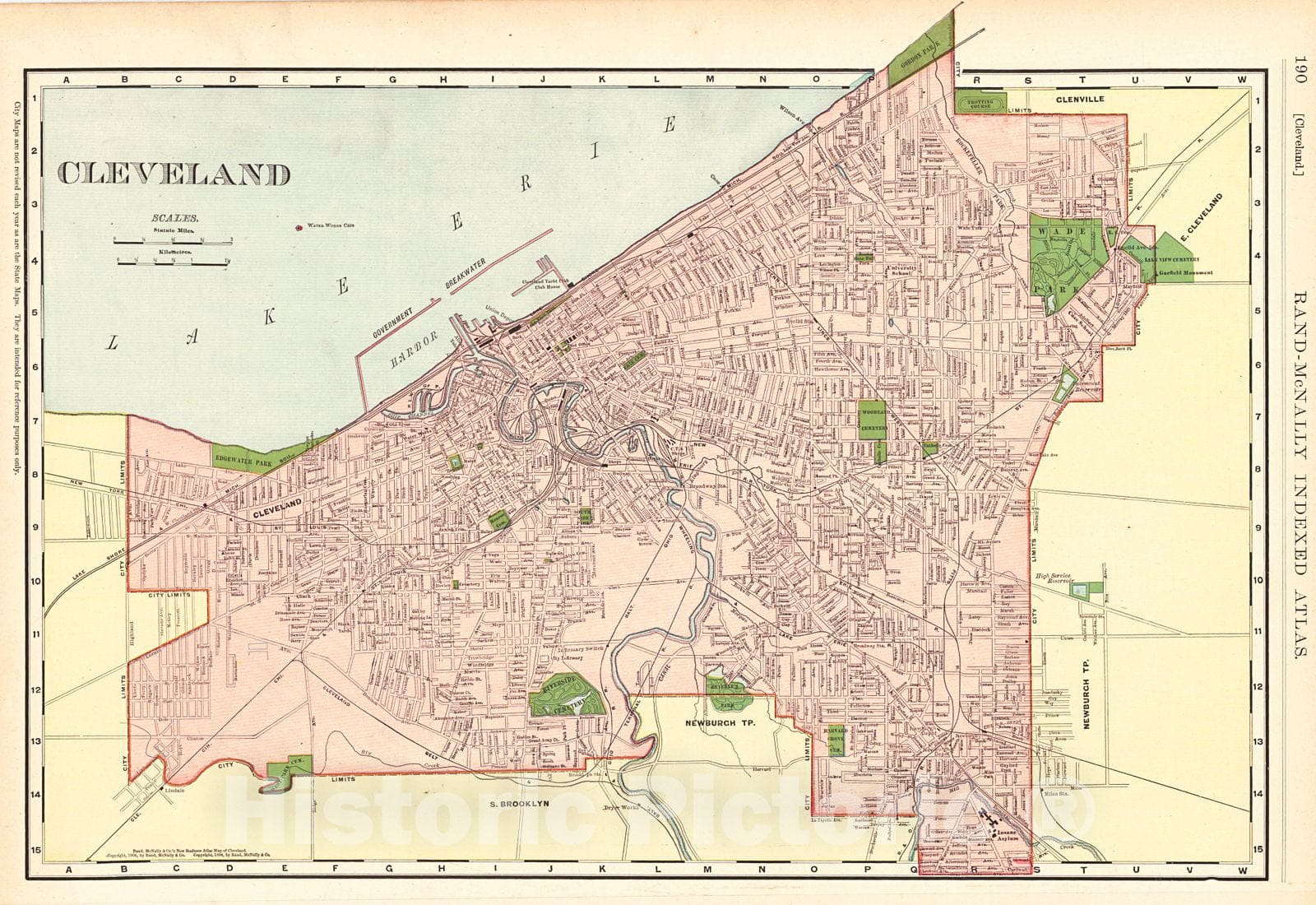 Historic Map : 1911 Cleveland : Vintage Wall Art