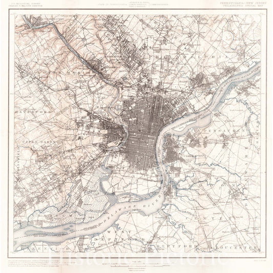 Historic Map : 1899 Philadelphia Special Map : Vintage Wall Art