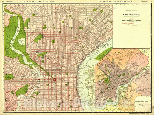 Historic Map : 1914 Philadelphia : Vintage Wall Art