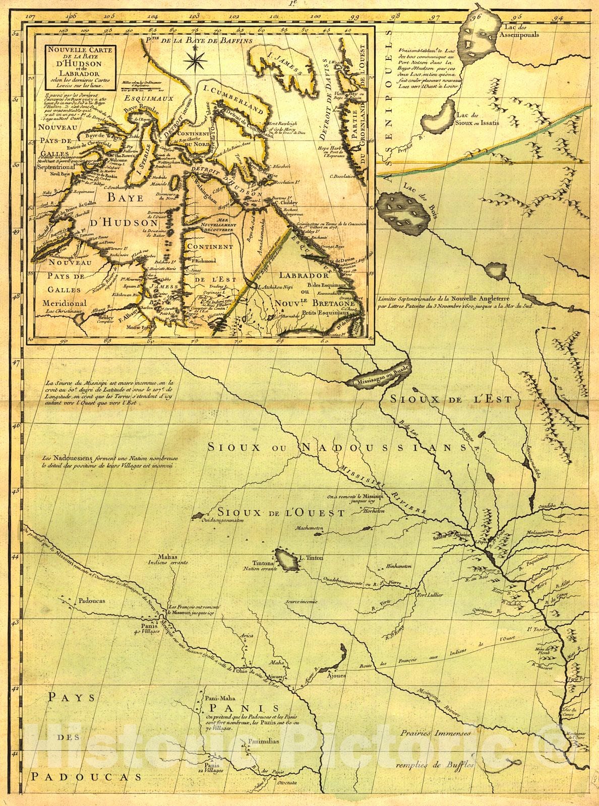 Historic Map : 1756 America Septentrionalis : Vintage Wall Art