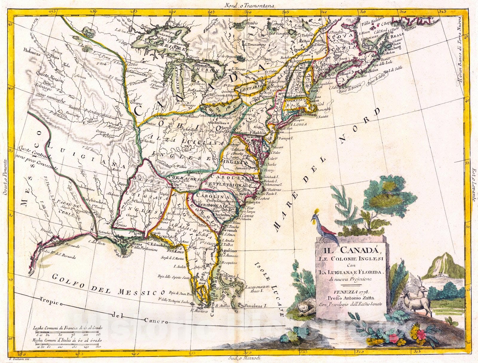 Historic Map : 1778 Il Canada : Vintage Wall Art