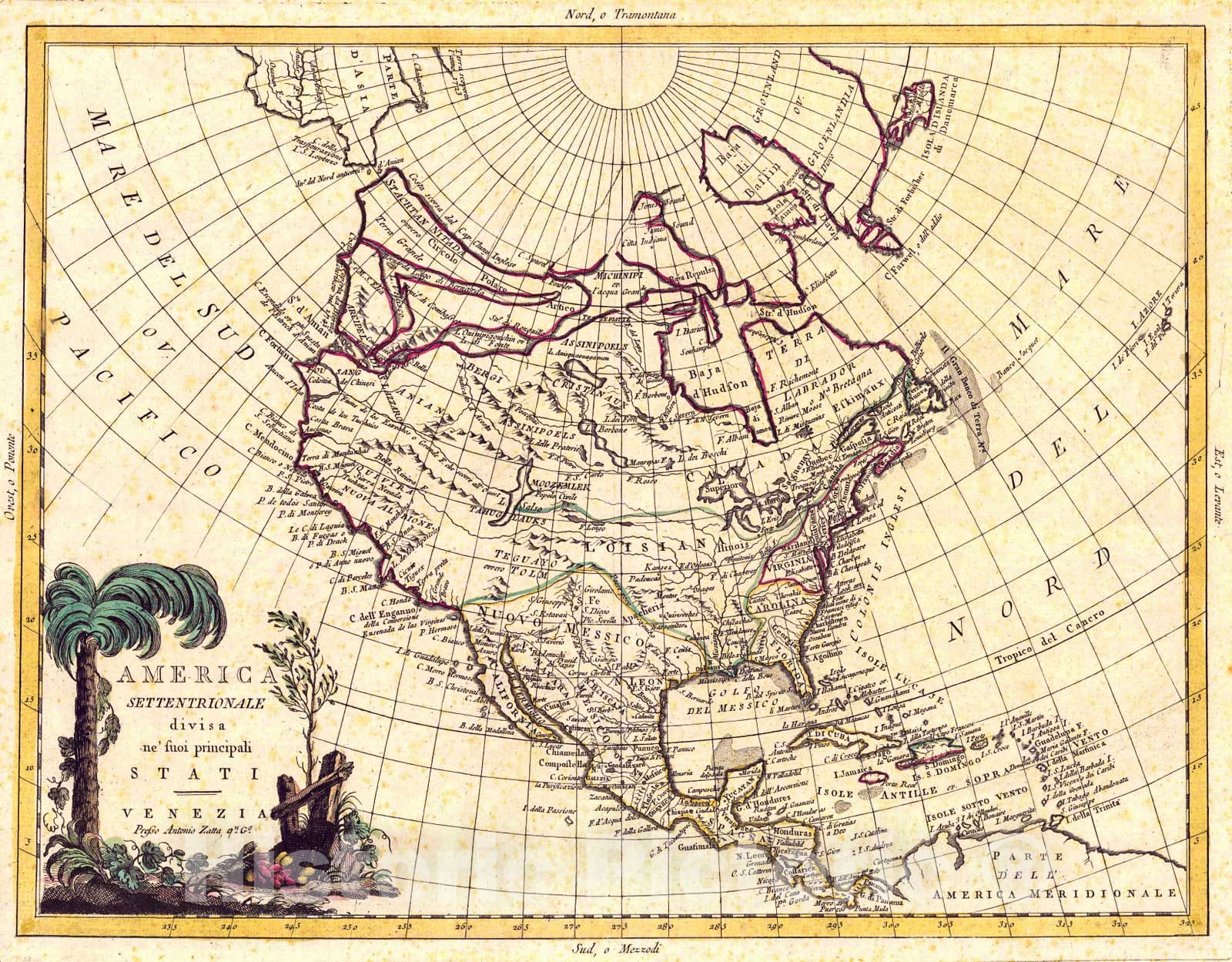 Historic Map : 1790 America : Vintage Wall Art