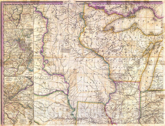 Historic Map : 1832 United States of America : Vintage Wall Art