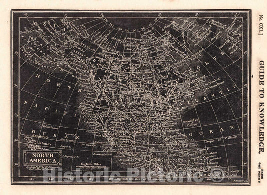 Historic Map : 1834 North America : Vintage Wall Art