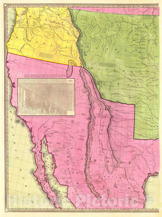 Historic Map : 1835 Map of the United States of America : Vintage Wall Art