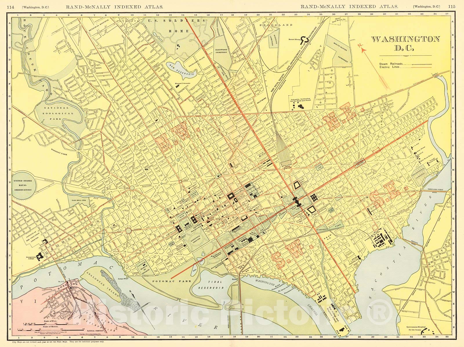 Historic Map : 1911 Washington D.C. : Vintage Wall Art
