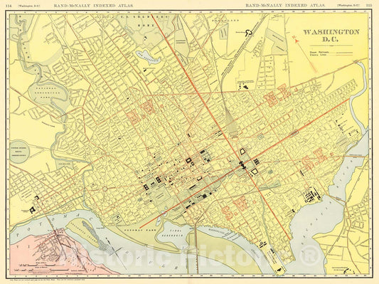 Historic Map : 1911 Washington D.C. : Vintage Wall Art