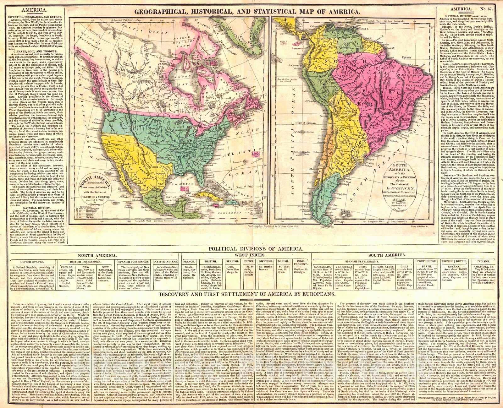 Historic Map : 1821 Geographical, Historical and Statistical Map of Alabama : Vintage Wall Art