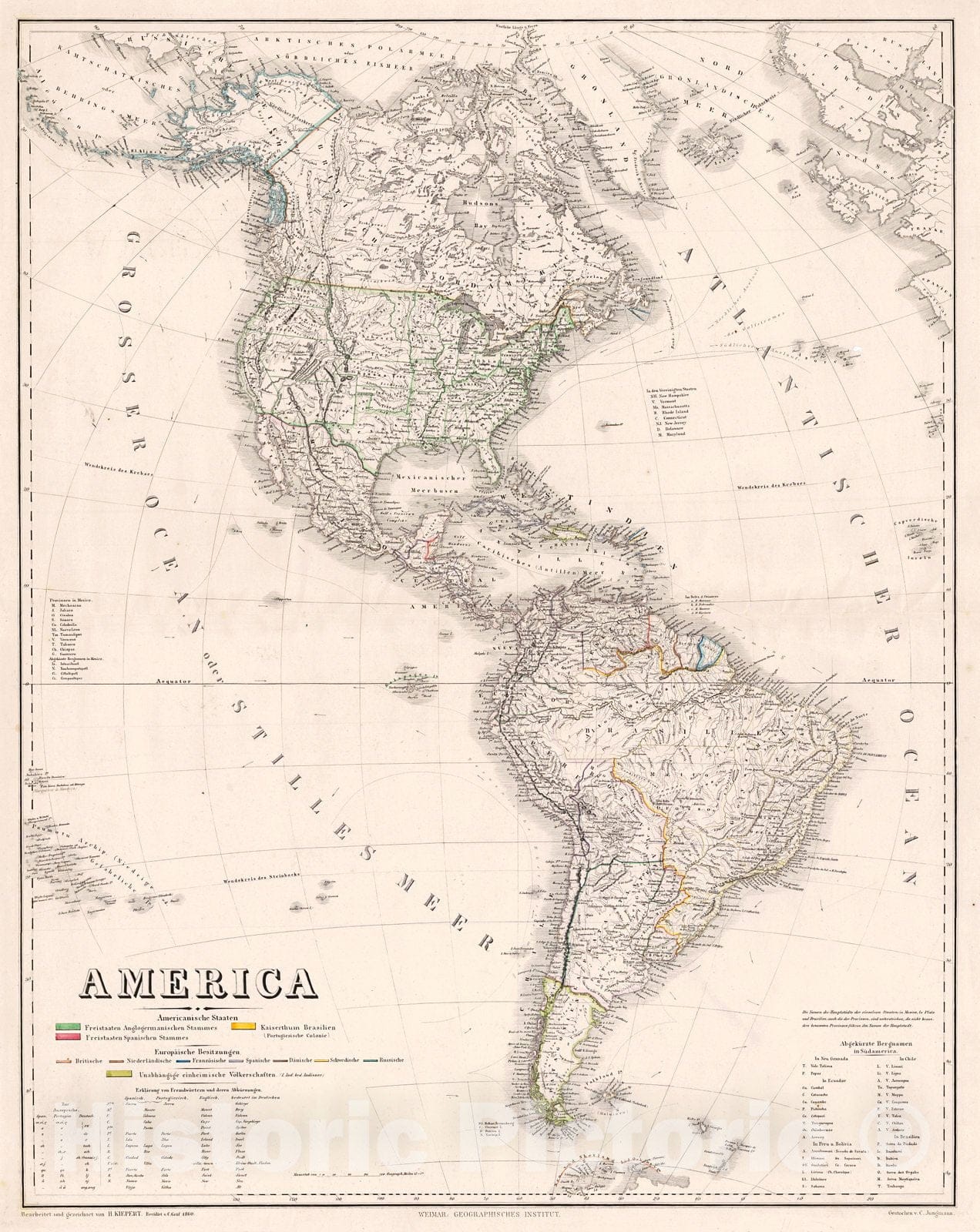 Historic Map : 1860 America : Vintage Wall Art