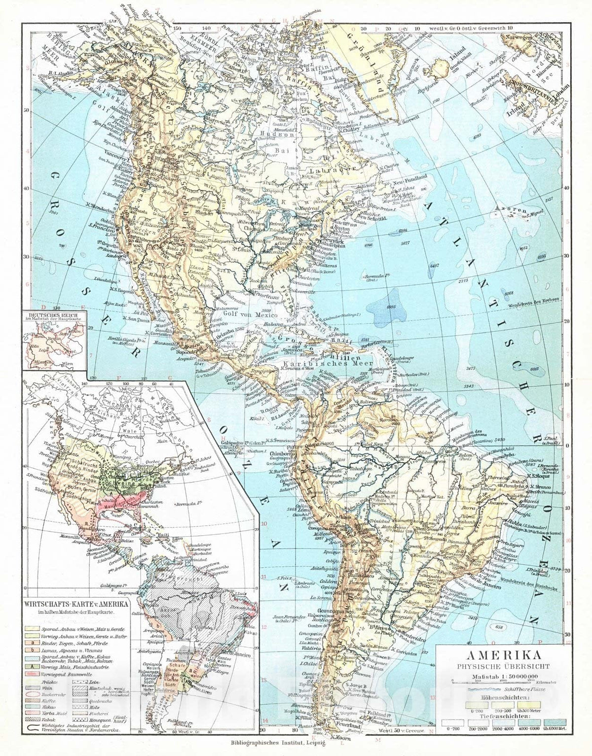 Historic Map : 1924 Amerika : Vintage Wall Art