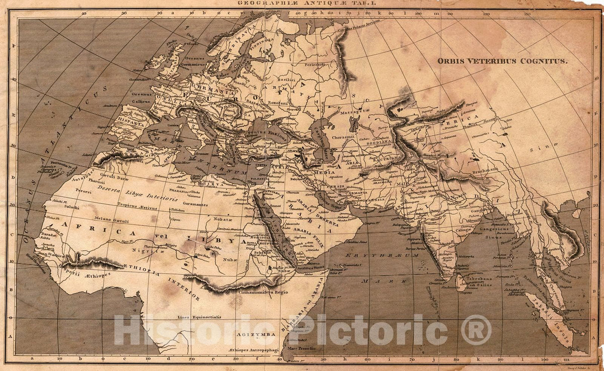 Historic Map : 1806 Orbis Veteribus Cognitus : Vintage Wall Art