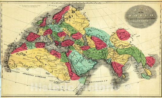 Historic Map : 1855 Map of the World as known to the Ancients and Sacred Writers : Vintage Wall Art