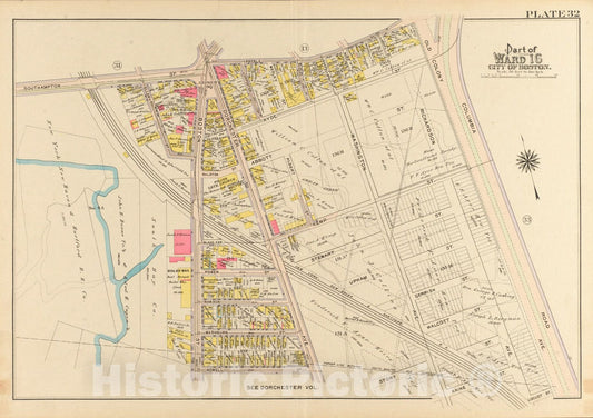 Historical Map, 1910 Atlas of the city of Boston, South Boston : plate 32, Vintage Wall Art
