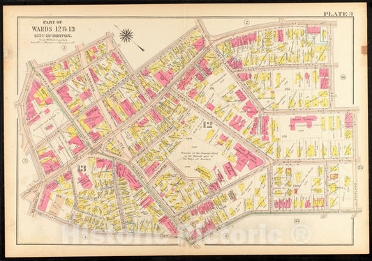 Historical Map, 1915 Atlas of The City of Boston, Roxbury : Plate 3, Vintage Wall Art