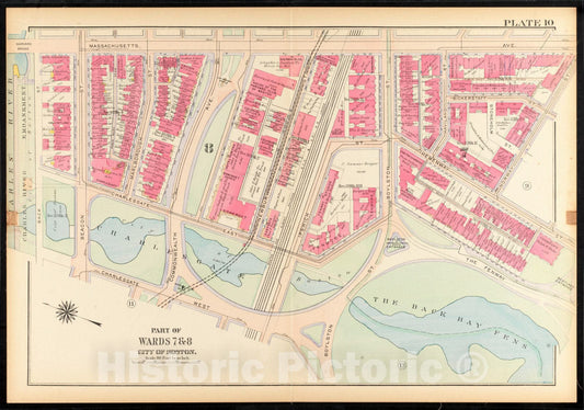 Historical Map, 1915 Atlas of The City of Boston, Roxbury : Plate 10, Vintage Wall Art