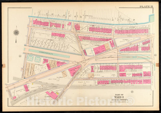 Historical Map, 1915 Atlas of The City of Boston, Roxbury : Plate 11, Vintage Wall Art