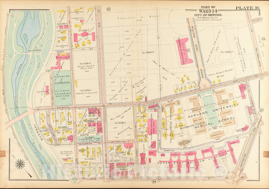 Historical Map, 1915 Atlas of The City of Boston, Roxbury : Plate 16, Vintage Wall Art