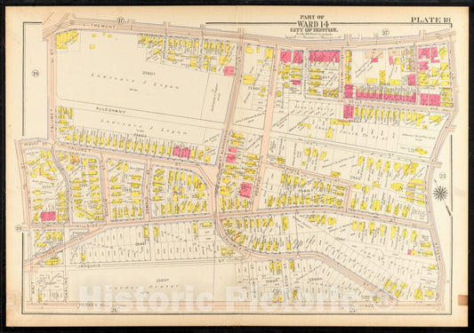 Historical Map, 1915 Atlas of The City of Boston, Roxbury : Plate 18, Vintage Wall Art