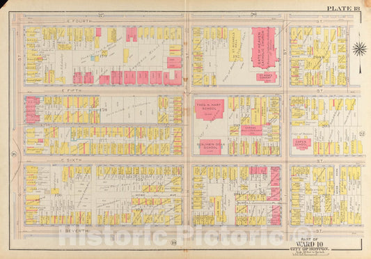 Historical Map, 1919 Atlas of the city of Boston, South Boston : plate 18, Vintage Wall Art