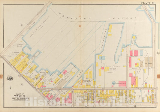 Historical Map, 1919 Atlas of The City of Boston, South Boston : Plate 29, Vintage Wall Art