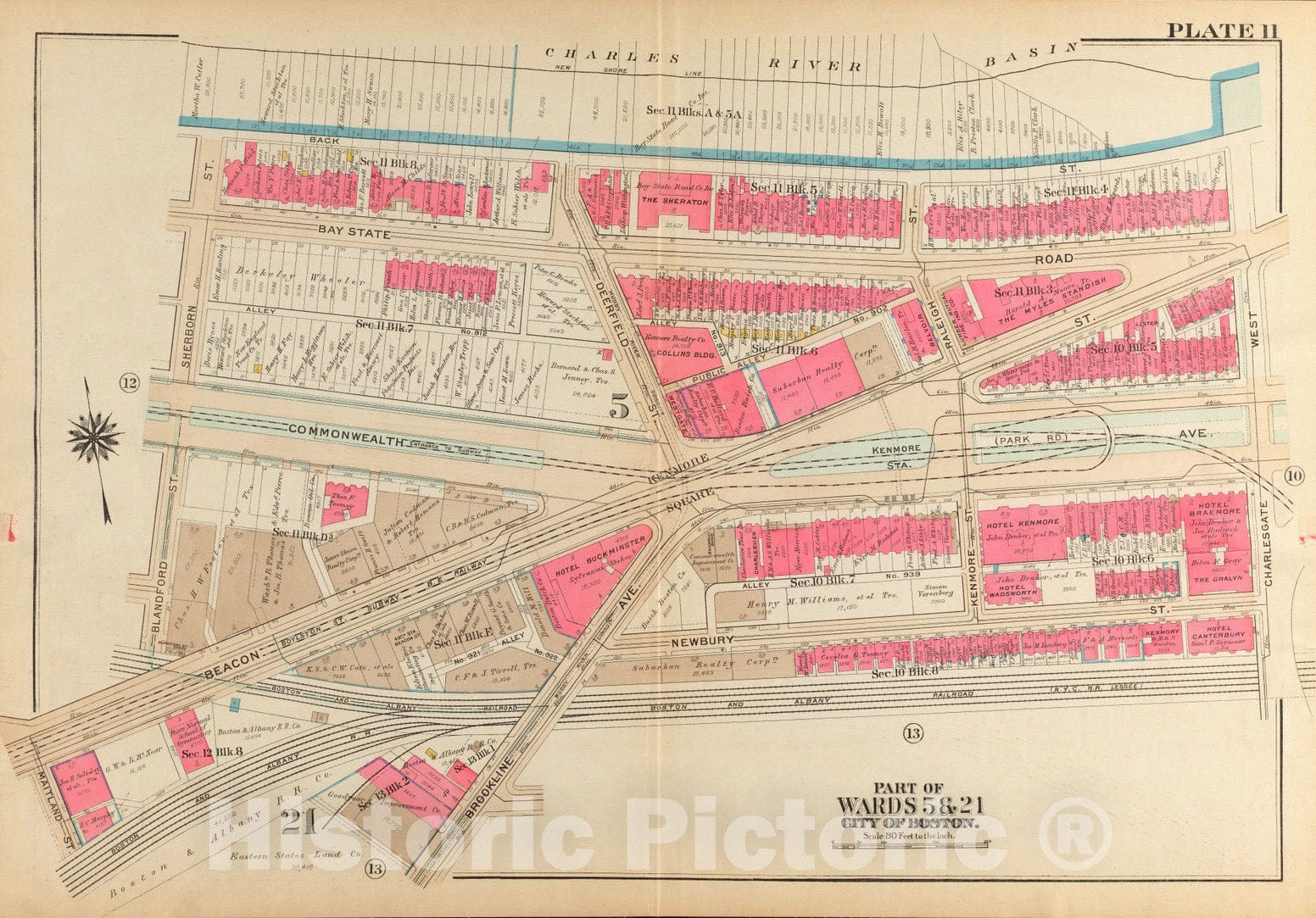 Historical Map, 1931 Atlas of The City of Boston, Roxbury : Plate 11, Vintage Wall Art