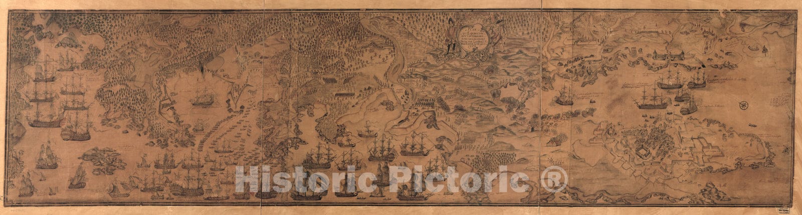 Historical Map, 1758 Plan du Cap Breton, dit Louisbovrg avec ces environs pries, Vintage Wall Art