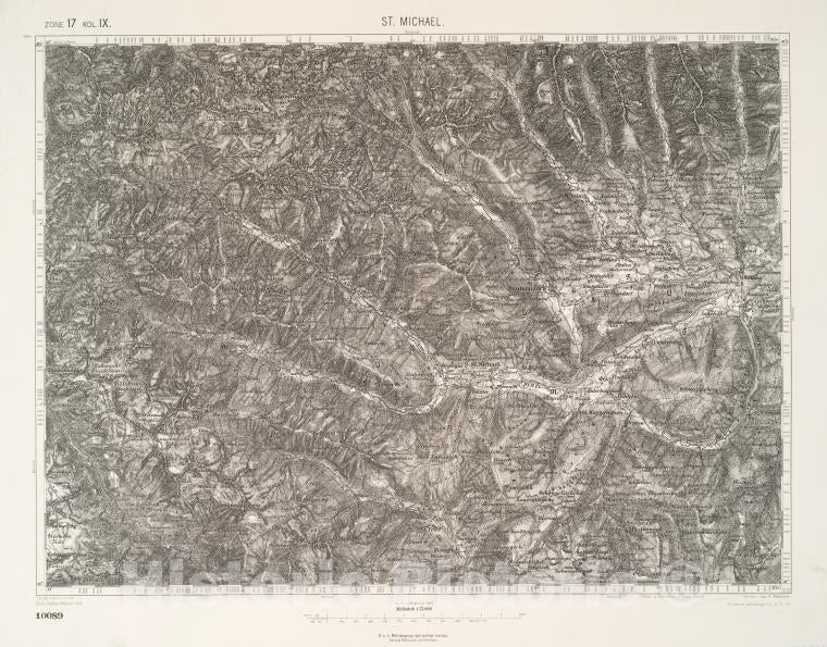 Historic 1910 Map - St. Michael. - Vintage Wall Art