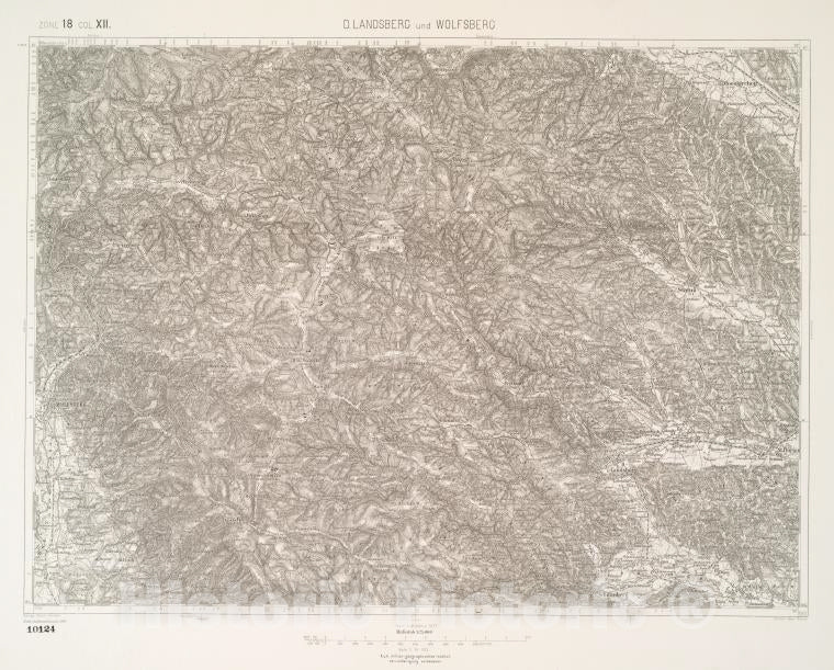 Historic 1909 Map - D. Landsberg Und Wolfsberg. - Vintage Wall Art