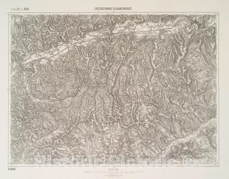 Historic 1911 Map - Erzsebetvaros [Elisabethstadt]. - Vintage Wall Art