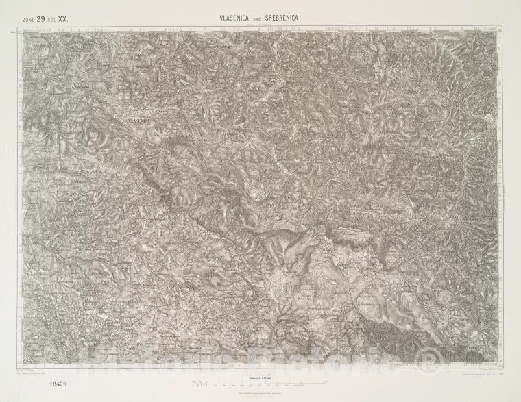 Historic 1912 Map - Vlasenica Und Srebrenica. - Vintage Wall Art