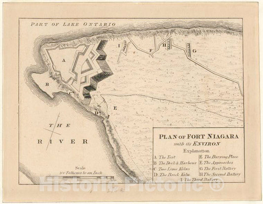 Historic Map - Fort Niagara, N.Y.: Plan Of Fort Niagara With Its Environ. - New York (State) - Niagara (N.Y.) - Vintage Wall Art