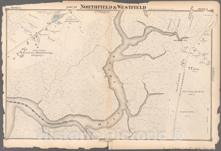 Historic 1874 Map - Part Of Northfield & Westfield. - Staten Island (New York, N.Y.)- Atlas Of Staten Island, Richmond County - Vintage Wall Art