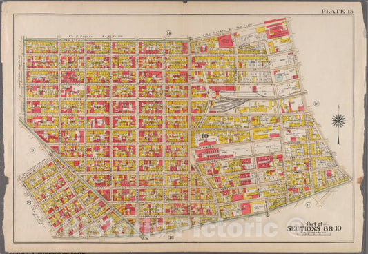 Historic 1908 Map - Plate 15: [Bounded By Teneyck Street, Morgan Avenue, Knickerbock - Brooklyn (New York, N.Y.) - Vintage Wall Art