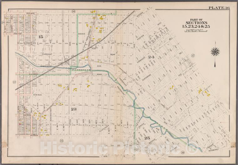Historic 1907 Map - Plate 36:[Bounded By Avenue D, Ralph Avenue, Avenue D, E. 84Th - Brooklyn (New York, N.Y.) - Vintage Wall Art