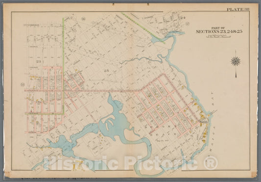 Historic 1907 Map - Plate 38: [Bounded By Avenue K, Ralph Avenue, Avenue K, E. 70T - Brooklyn (New York, N.Y.) - Vintage Wall Art