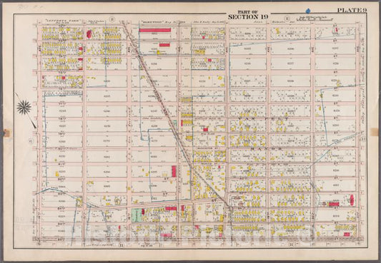 Historic 1907 Map - Plate 9: [Bounded By 72Nd Street, 21St Avenue, 88Th Street And 14Th Avenue.] - Brooklyn (New York, N.Y.) - Vintage Wall Art