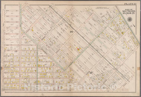Historic 1907 Map - Plate 13: [Bounded By 72Nd Street, 22Nd Avenue, W. 11Th Street, Brooklyn (New York, N.Y.) - Vintage Wall Art