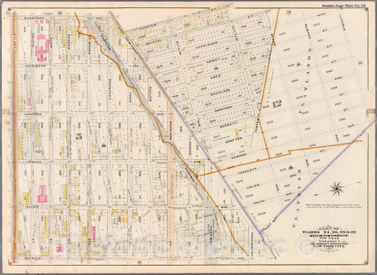 Historic Map - 1898 Brooklyn (New York, N.Y.),No. 19: [Rockaway, East New York, Chester, Sutter, Bristol, Livonia, East 98Th, East New York, Buffalo And Atlantic - Vintage Wall Art