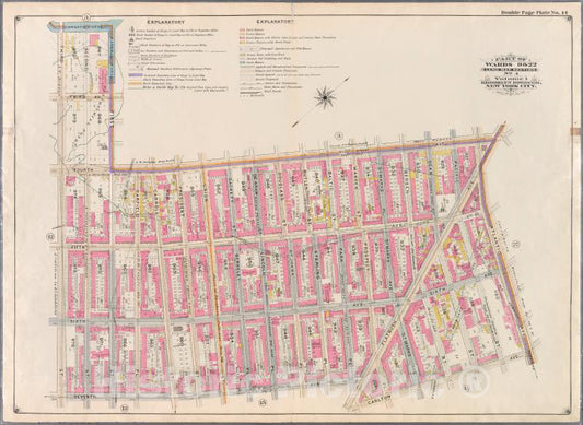 Historic Map - 1898 Brooklyn (New York, N.Y.), No. 14: [(Gowanus Canal) Third, First, Fourth, Atlantic, Carlton, Flatbush, Seventh And Third .] - Vintage Wall Art