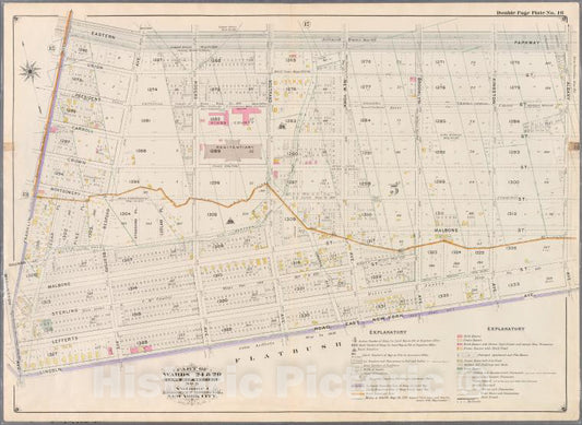 Historic Map - 1898 Brooklyn (New York, N.Y.), [Eastern Parkway, Albany, East New York, Lincoln Road, Washington, Sullivan,Reet And Franklin - Vintage Wall Art